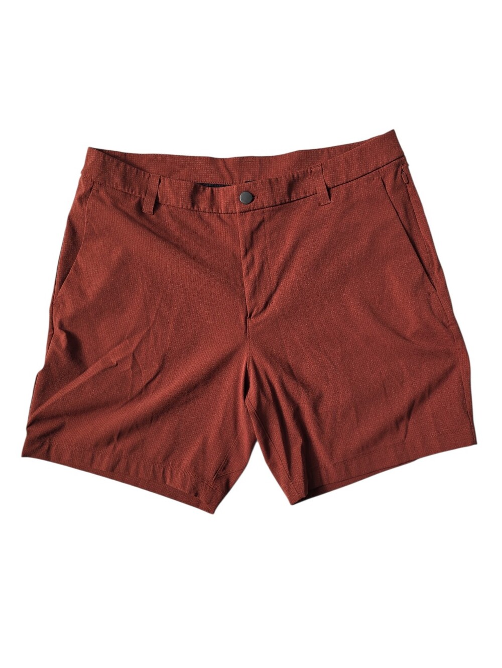 Lululemon Commission Classic Fit Shorts Men's Sz 34 in Rust Orange EUC